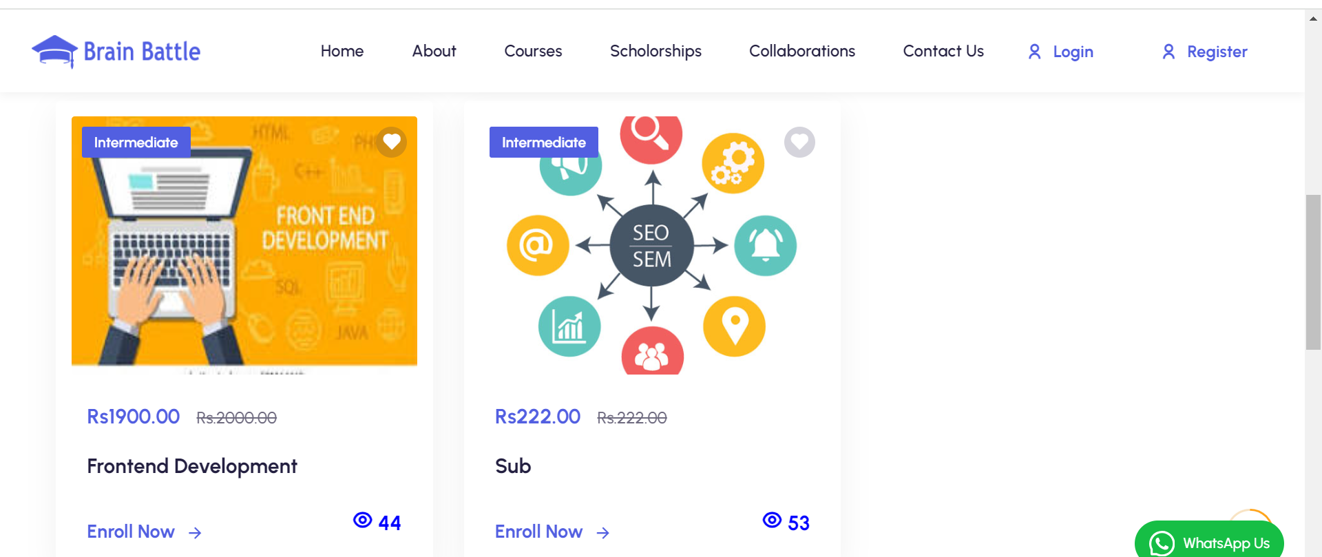 Brain Battle Academy , Eduction Project